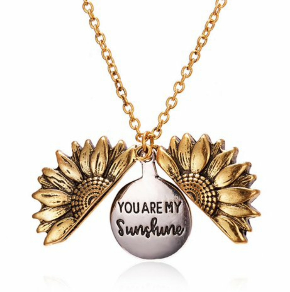 Sunflower locket necklace 🌻